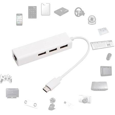 Alfais 4693 Usb 3.1 Type C Hub Ethernet Çevirici Çoklayıcı Dönüştürücü Adaptör