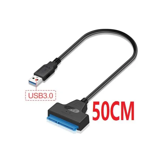 Alfais 4706 Usb 3.0 Yüksek Hızlı 2.5 Inç Sata Ssd Ve Hdd Harddisk Kablosu 50cm