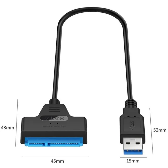 Alfais 4706 Usb 3.0 Yüksek Hızlı 2.5 Inç Sata Ssd Ve Hdd Harddisk Kablosu 50cm