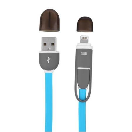 Alfais 4714 Apple lightning + Micro USB Data Şarj Kablosu