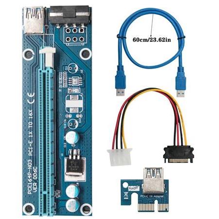 Alfais 4747  Pcı E Express 1X To 16X Usb 3.0 Riser Yükseltici Uzatma Kartı