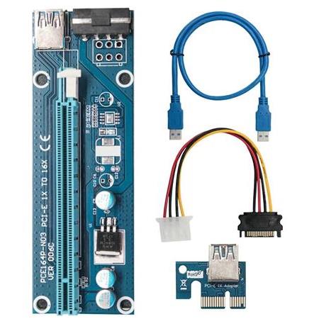 Alfais 4747  Pcı E Express 1X To 16X Usb 3.0 Riser Yükseltici Uzatma Kartı