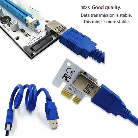 Alfais 4748 Pcı E Express 1X To 16X Usb 3.0 Riser Yükseltici Uzatma Kartı 008s