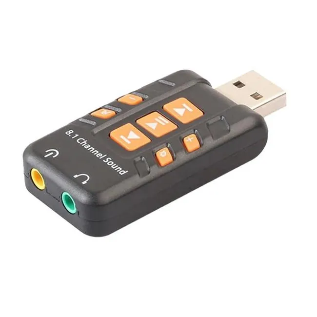 Alfais 4753 Harici 8.1 Kanal Usb Çevirici 3.5mm Mikrofonlu Ses Kartı