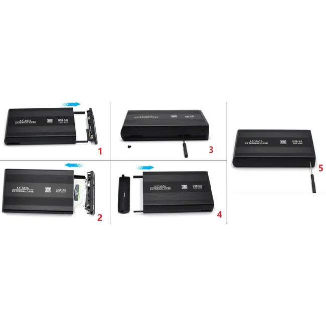 Alfais 4765 Usb 3.0 3.5 İnç Sata Usb Bağlantılı Hdd Harddisk Kutusu