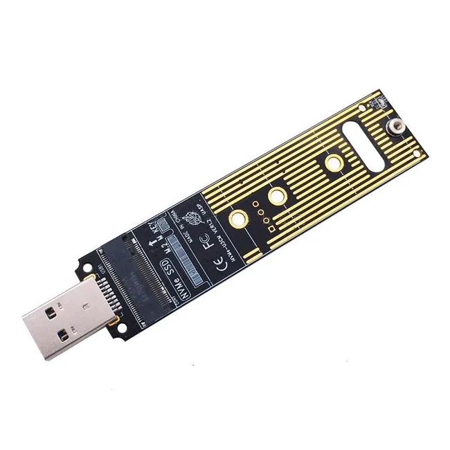 Alfais 4767 M.2 NVME SSD To USB 3.0 Pci-e Express M-Key Çevirici Dönüştürücü Adaptör Kutusu içi