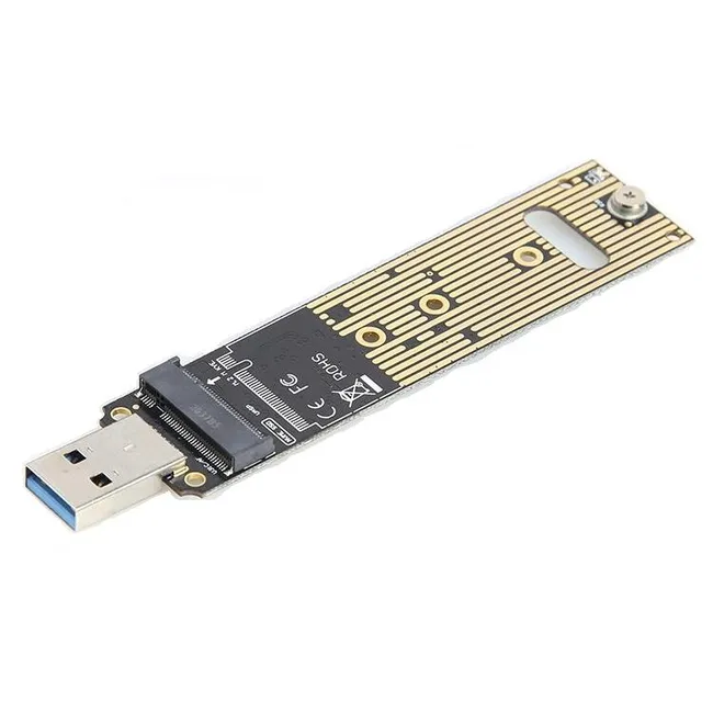 Alfais 4767 M.2 NVME SSD To USB 3.0 Pci-e Express M-Key Çevirici Dönüştürücü Adaptör Kutusu içi