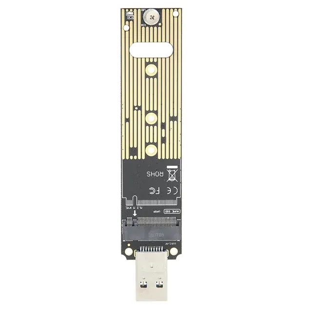 Alfais 4767 M.2 NVME SSD To USB 3.0 Pci-e Express M-Key Çevirici Dönüştürücü Adaptör Kutusu içi