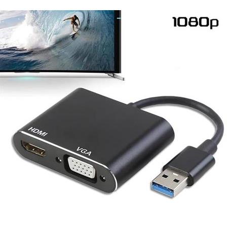 Alfais 4769 Usb 3.0 To Hdmi Vga 1080P Monitör Genişletici Çevirici Dönüştürücü Adaptör