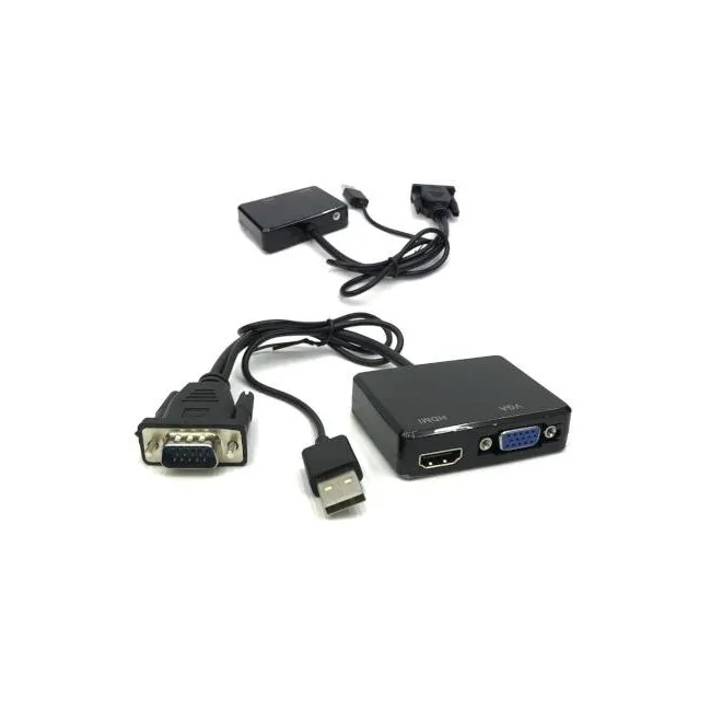 Alfais 4772 Vga To Vga+Hdmi+3.5mm Çevirici Dönüştürücü Çoklayıcı Adaptör