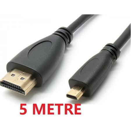Alfais 4776 Micro Hdmi To Hdmi Çevirici Mikro Dönüştürücü Adaptör Tv Kablosu Tablet/Laptop 5 Metre