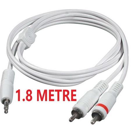 Alfais 4794 3.5mm Stereo To 2rca Aux Ses Kulaklık Kablosu (1.8 Metre)
