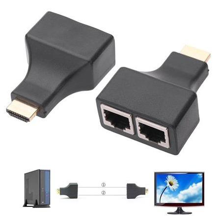 Alfais 4845 Hdmi Rj45 Cat5 6 Extender Uzatıcı Uzatma Aparatı Adaptör