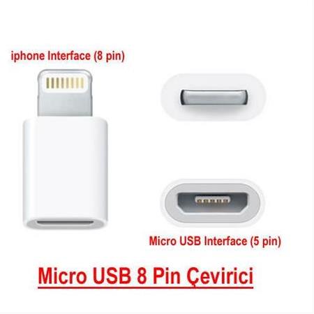 Alfais 4520 Micro Usb Apple iPhone Lightning Çevirici Dönüştürücü Adaptör