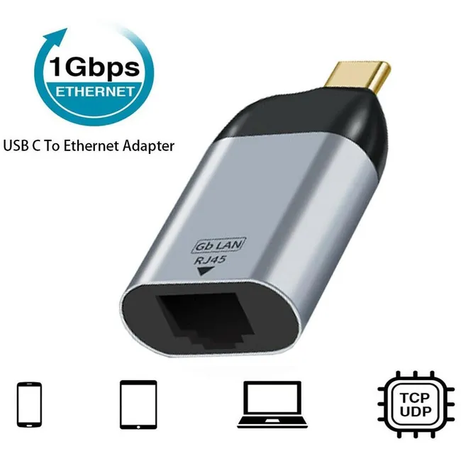 Alfais 4895 Type C To Ethernet Usb 3.1 1000Mbps Gigabit Ag Adaptor Kartı