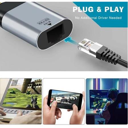 Alfais 4895 Type C To Ethernet Usb 3.1 1000Mbps Gigabit Ag Adaptor Kartı