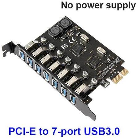 Alfais 4899 Pci-e Express 7 Port Usb 3.0 Kart Hub Çoklayıcı Çoğaltıcı