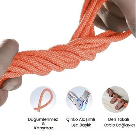 Alfais 6017 Type C To Hızlı Şarj Data Kablosu Çevirici Dönüştürücü Adaptör 180° Döner 120W 1M