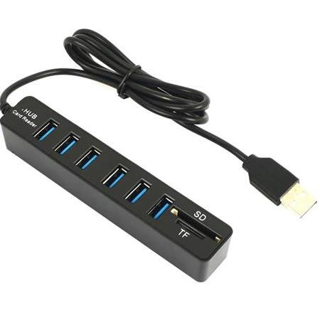 Alfais 4691 Usb Hub 6 Port MicroSD Tf Sd Kart Okuyucu Çoklayıcı