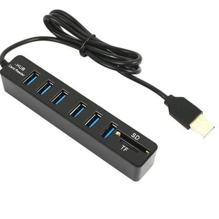 Alfais 4691 Usb Hub 6 Port MicroSD Tf Sd Kart Okuyucu Çoklayıcı