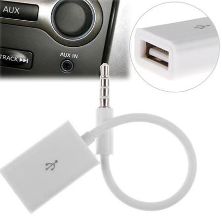 Alfais 4655 USB TO AUX KABLO  STEREO DİŞİ SES 3.5MM MP3 PLAYER TELEFON  OTG KULAKLIK