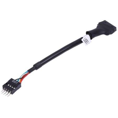 Alfais 5026 9 Pin USB 2.0 Dişi - 19 Pin USB 3.0 Erkek Çevirici Dönüştürücü Adaptör Kablosu