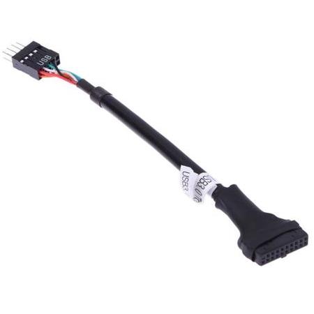 Alfais 5026 9 Pin USB 2.0 Dişi - 19 Pin USB 3.0 Erkek Çevirici Dönüştürücü Adaptör Kablosu