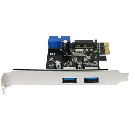 Alfais 4703 Pci Express Usb 3.0 2 Port Sata Güç 19 Pin Çoklayıcı Kart