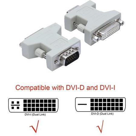 Alfais 4869 Vga To Dvi 24+5 Dişi Erkek Çevirici Dönüştürücü Adaptör