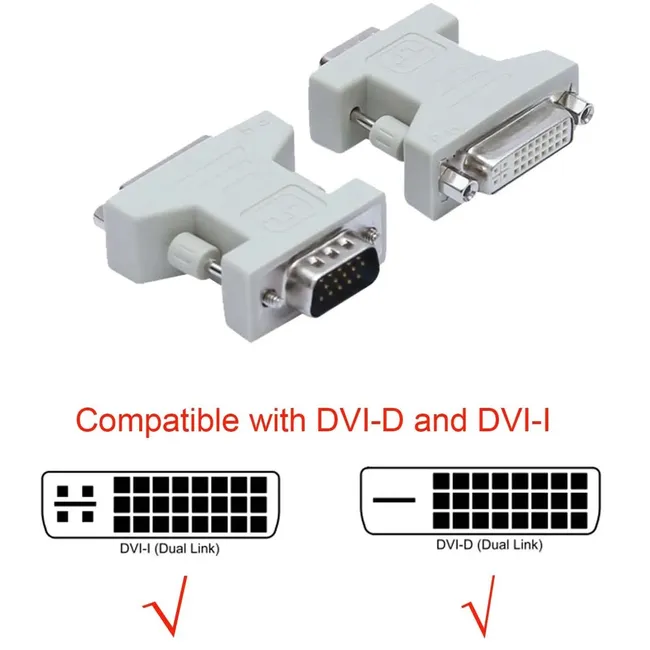 Alfais 4869 Vga To Dvi 24+5 Dişi Erkek Çevirici Dönüştürücü Adaptör