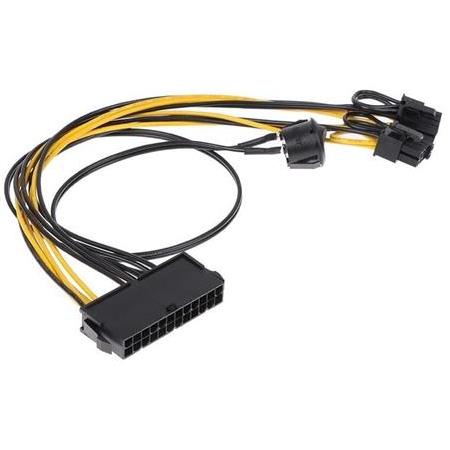 Alfais 5071 Atx 24 To Dual 6+2 8 Pin On Off Anahtarlı Ekran Kartı Power Kablosu