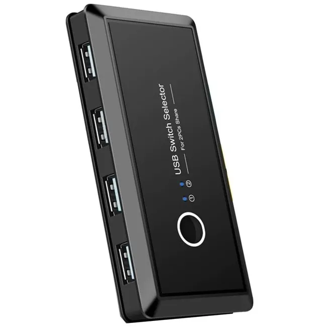Alfais 4685 Usb 4 port Hub 2 Kasa Pc Bilgisayar Kvm Switch Splitter Çoklayıcı
