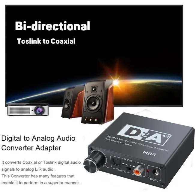 Alfais 5074 Digital To Analog Dac Çevirici Dönüştürücü Ses Optik Adaptörü