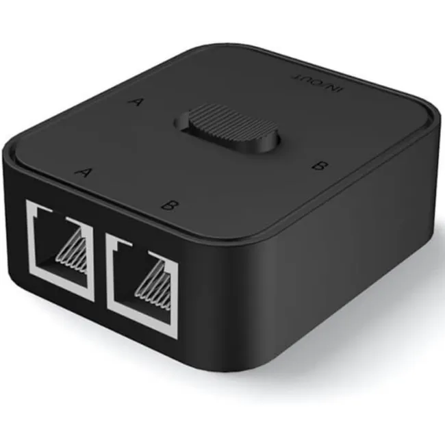 Alfais 4641 2 Port RJ45 Ethernet Switch Çevirici  Çoklayıcı