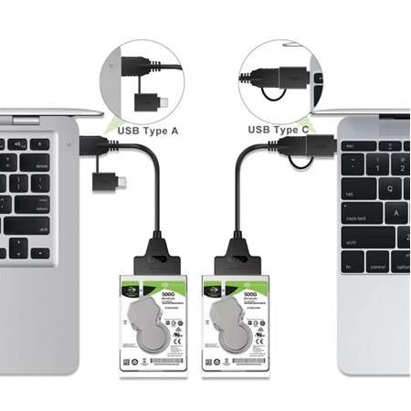 Alfais 4204 2in1 USB 3.0 Type-C To 2.5 inç Sata Hdd Ssd Çevirici Dönüştürücü