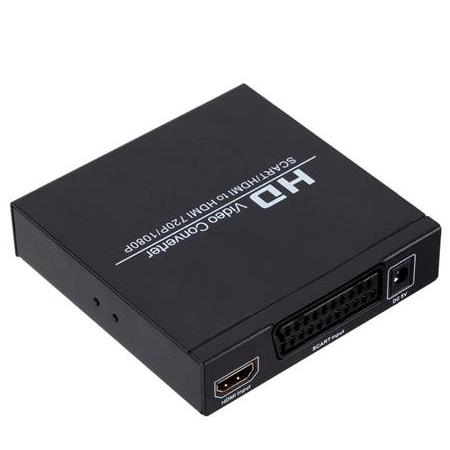 Alfais 5066 Scart-HDMI To HDMI 3.5mm Ses Çevirici Dönüştürücü 1080p Adaptör