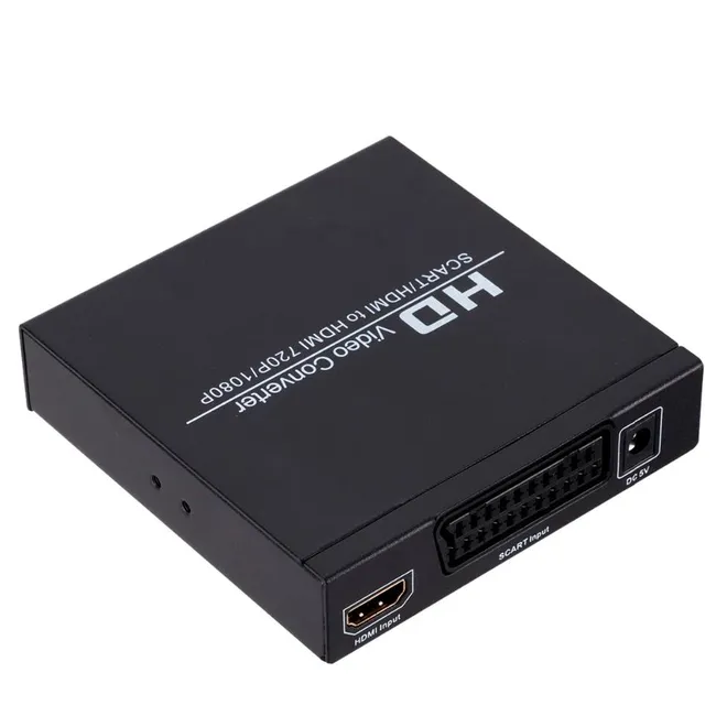 Alfais 5066 Scart-HDMI To HDMI 3.5mm Ses Çevirici Dönüştürücü 1080p Adaptör