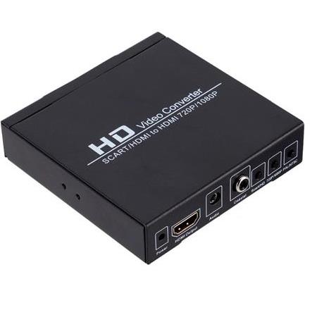 Alfais 5066 Scart-HDMI To HDMI 3.5mm Ses Çevirici Dönüştürücü 1080p Adaptör