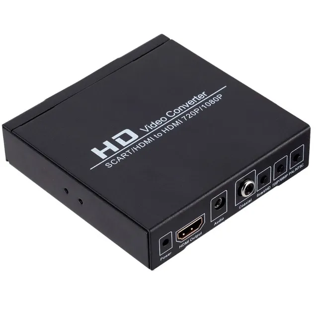 Alfais 5066 Scart-HDMI To HDMI 3.5mm Ses Çevirici Dönüştürücü 1080p Adaptör