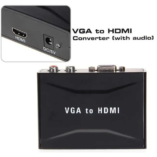 Alfais 4840 Vga To Hdmi Ses Çıkış Destekli Çevirici Dönüştürücü Adaptör