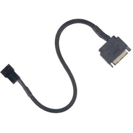 Alfais 4903 Sata Power To Fan Çevirici Y PWM Çoklayıcı Splitter Kablosu 1 Port 2 Pin