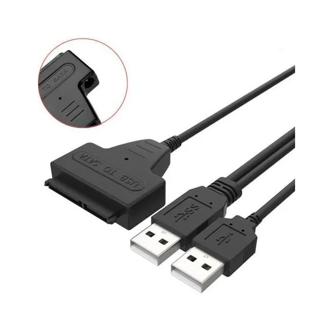 Alfais 4543 USB 2.0 2.5 3.5 İnç Sata SSD Hdd Hard Disk Dc Güç Çevirici Dönüştürücü Adaptör Kablosu