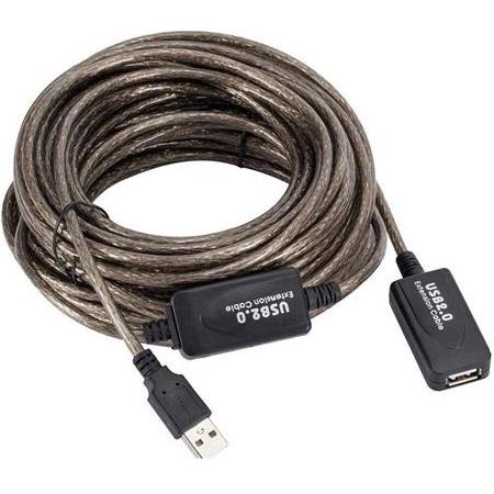 Alfais 5227 Aktif USB Dişi Erkek Uzatıcı Uzatma Ek Kablosu 15 Metre