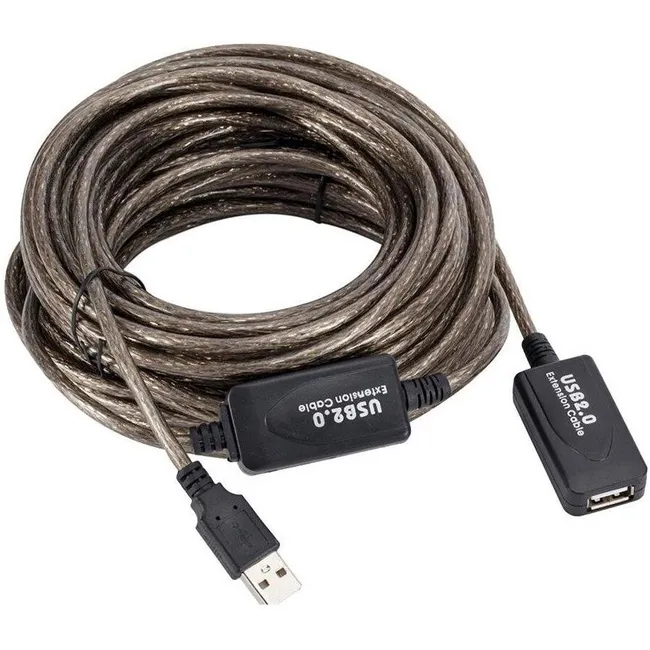 Alfais 5227 Aktif USB Dişi Erkek Uzatıcı Uzatma Ek Kablosu 15 Metre