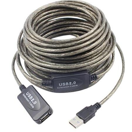 Alfais 5227 Aktif USB Dişi Erkek Uzatıcı Uzatma Ek Kablosu 15 Metre