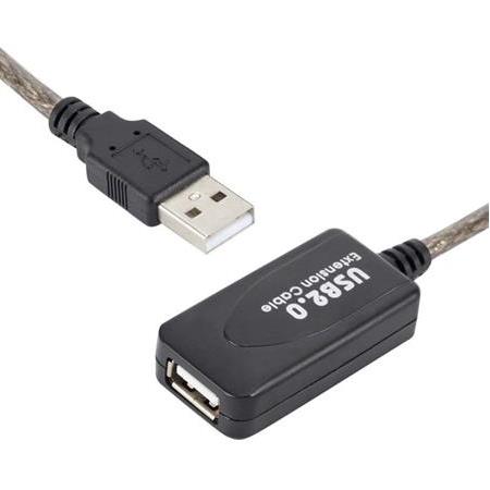 Alfais 5228 Aktif USB Dişi Erkek Uzatıcı Uzatma Ek Kablosu 20 Metre