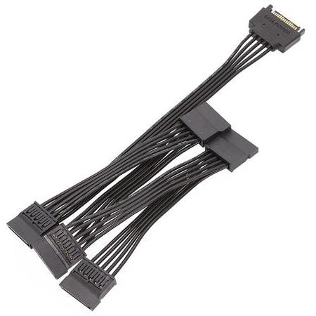 Alfais 4977 Molex Sata To 5x Power 15 Pin Hard Disk Hdd Güç Çoklayıcı Kablosu