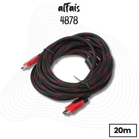 Alfais 4878 HDMİ Kablosu 20 Metre LCD Laptop 4K FHD Ara Bağlantı Erkek-Erkek TV Kablo Ps3 Ps4 Xbox U