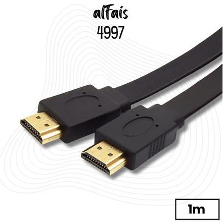 Alfais 4997 Yassı Flat Slim Hdmi Kablo Uyumlu 4k Full Hd 4k 60hz 2.0 Uyumlu 1M