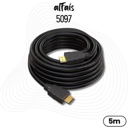 Alfais 5097 HDMİ Kablosu 5 Metre LCD Laptop FULLHD Ara Bağlantı Erkek-Erkek TV Kablo Ps3 Ps4 Xbox U